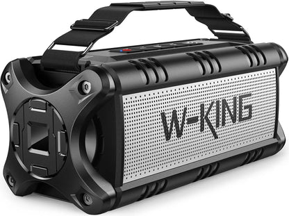90W Max Bluetooth Speaker, IPX6 Waterproof Speakers, Loud Portable Outdoor Speaker Wireless, Deep Bass, Hi-Fi Audio, 40H Playback, Power Bank, Stereo Pairing, EQ, TF, Large Boom Box for Party