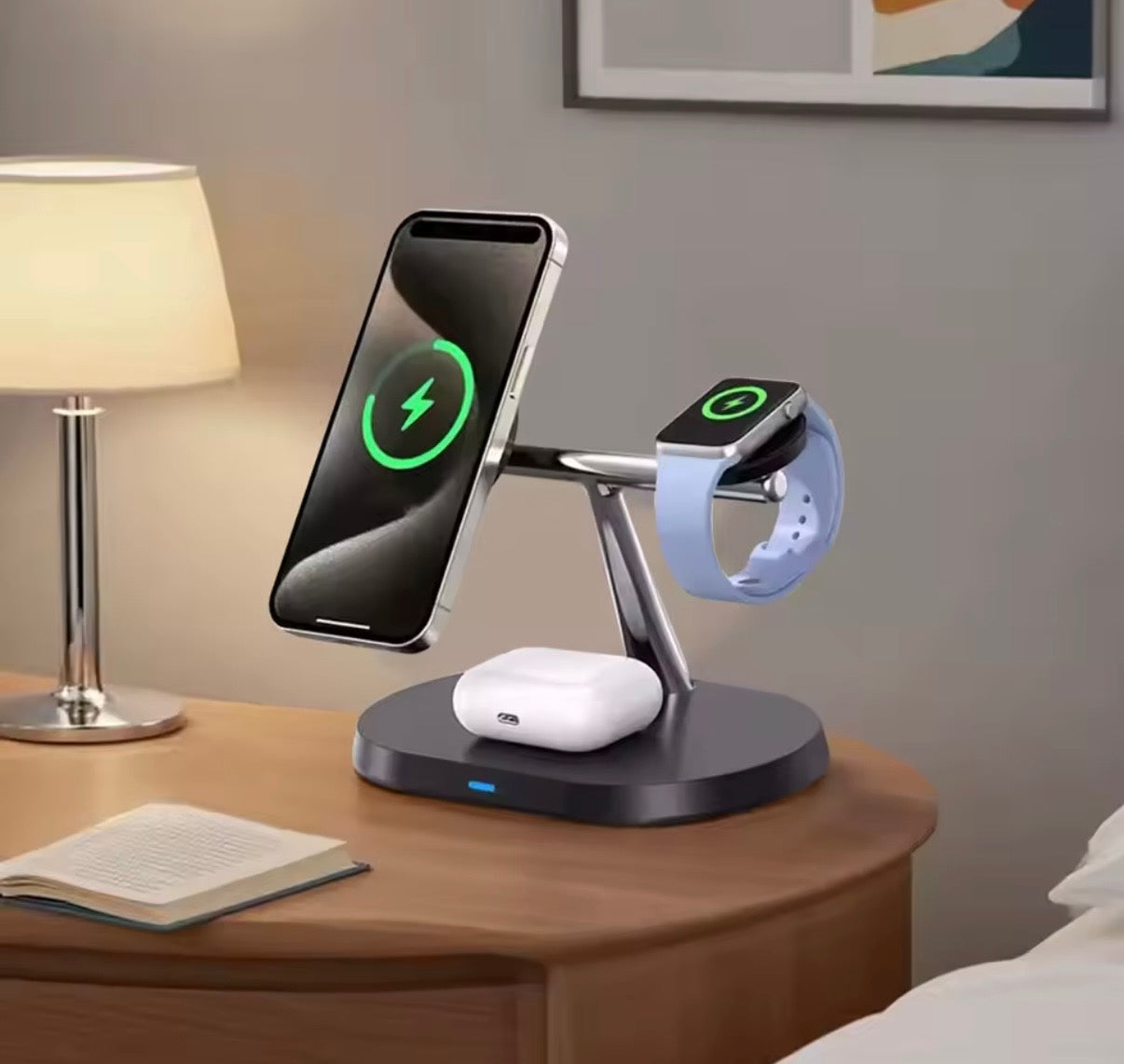 30W 3 In 1 Magnetic Wireless Charger Stand