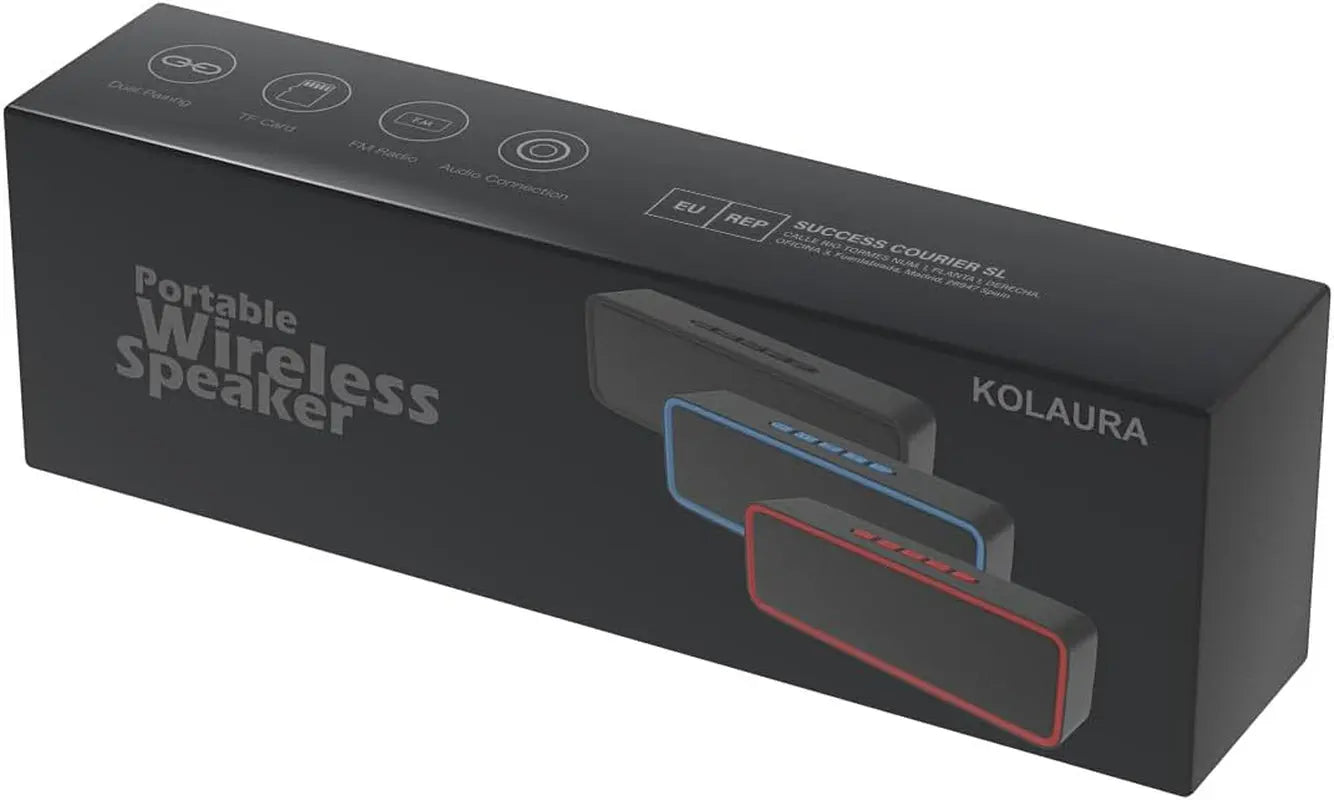 Portable Wireless Speaker, Bluetooth 5.0 Speaker with 3D Stereo Hifi Bass, 1500Mah Battery, 12 Hour Playtime (Red)