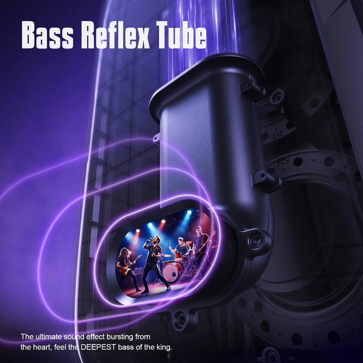 Bluetooth Speaker Loud- (180W PEAK)80W Super Bass, Huge 115Db Sound, Portable Party Wireless Outdoor Speakers/4 Drivers(2*4.04'' Woofer)/Light, IPX5 Large Speaker, 24H, U-Disk, TF Card, AUX, EQ