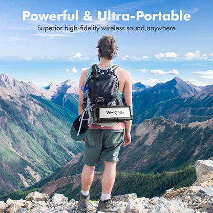 90W Max Bluetooth Speaker, IPX6 Waterproof Speakers, Loud Portable Outdoor Speaker Wireless, Deep Bass, Hi-Fi Audio, 40H Playback, Power Bank, Stereo Pairing, EQ, TF, Large Boom Box for Party
