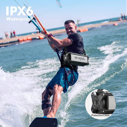 90W Max Bluetooth Speaker, IPX6 Waterproof Speakers, Loud Portable Outdoor Speaker Wireless, Deep Bass, Hi-Fi Audio, 40H Playback, Power Bank, Stereo Pairing, EQ, TF, Large Boom Box for Party