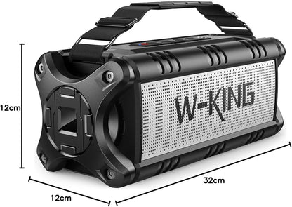 90W Max Bluetooth Speaker, IPX6 Waterproof Speakers, Loud Portable Outdoor Speaker Wireless, Deep Bass, Hi-Fi Audio, 40H Playback, Power Bank, Stereo Pairing, EQ, TF, Large Boom Box for Party