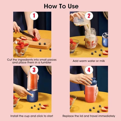 On the go juice blender