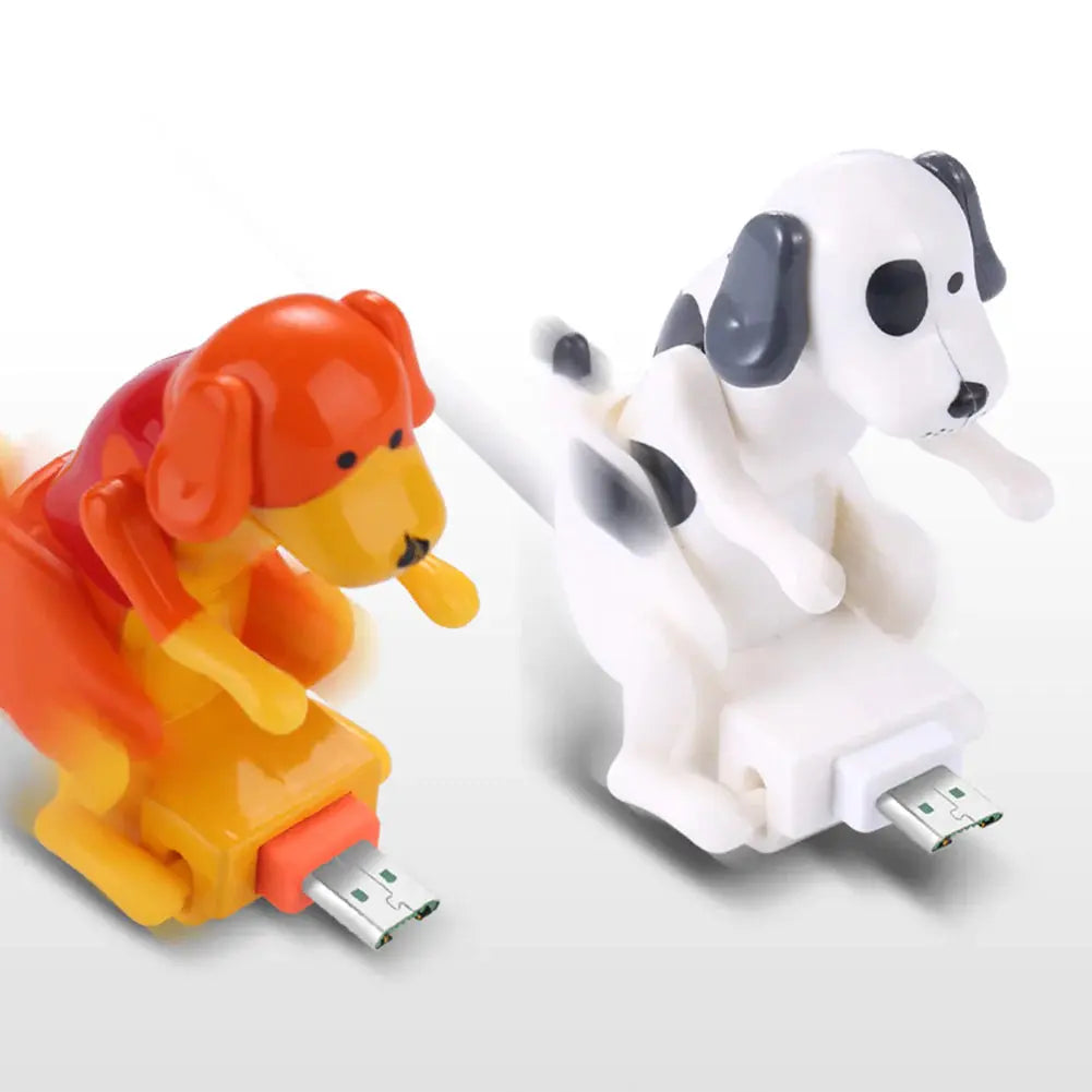 Funny Humping Dog Fast Charger Charging Data Cable for Apple Android Phone Portable Smartphone Charger Line Decompression Toys