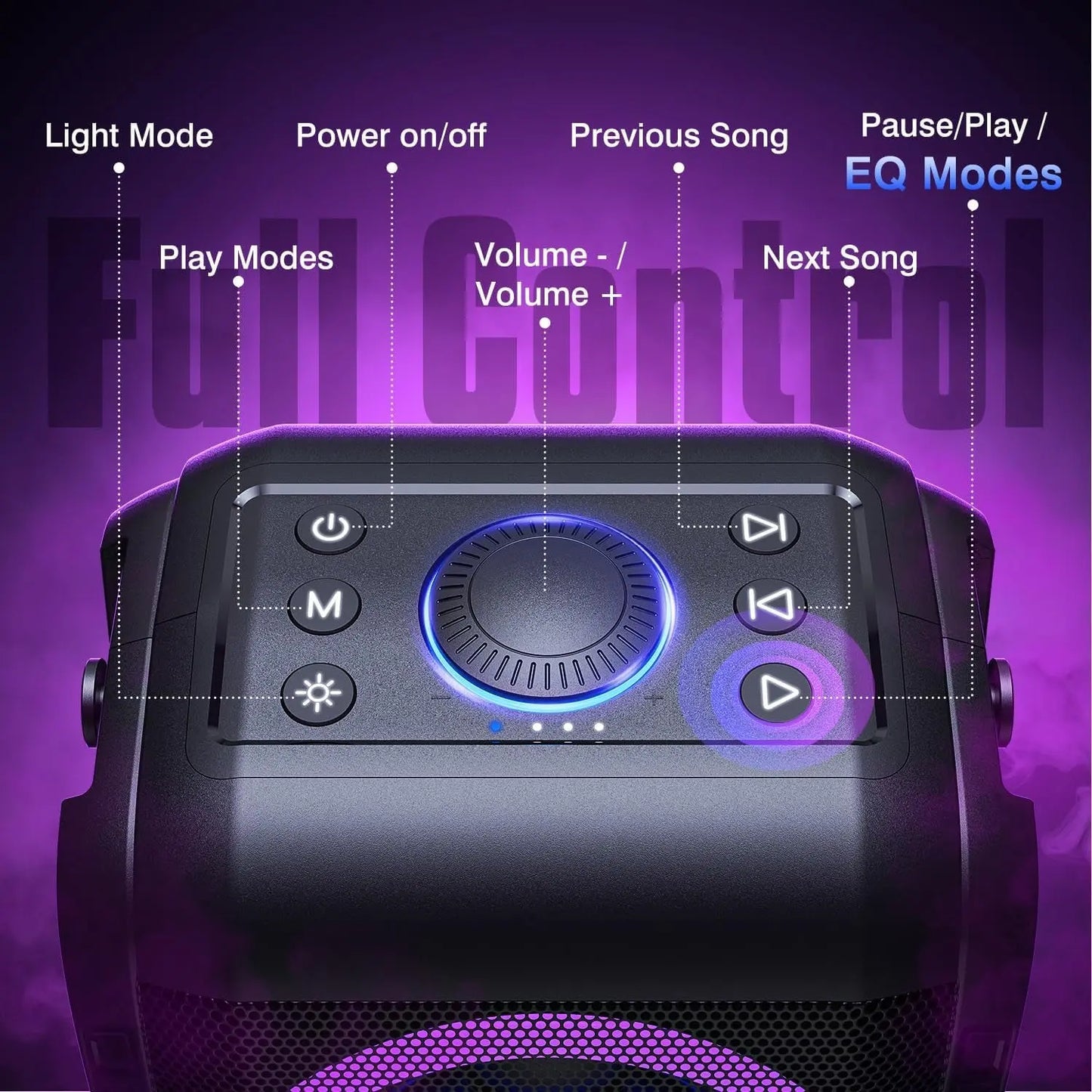 Bluetooth Speaker Loud- (180W PEAK)80W Super Bass, Huge 115Db Sound, Portable Party Wireless Outdoor Speakers/4 Drivers(2*4.04'' Woofer)/Light, IPX5 Large Speaker, 24H, U-Disk, TF Card, AUX, EQ